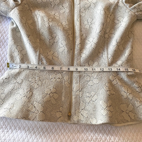 DKNY Floral-Print Zip Up Peplum Jacket Size 8 - Picture 13 of 13